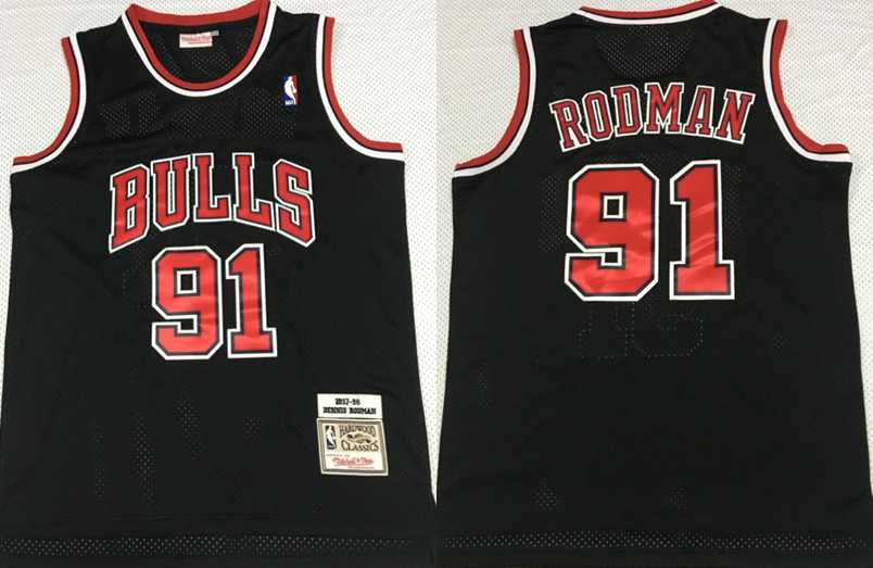 Bulls 91 Dennis Rodman Black 1997-98 Hardwood Classics Mesh Jersey Mixiu,We sell and wholesale Bulls 91 Dennis Rodman Black 1997-98 Hardwood Classics Mesh Jersey Mixiu on line form chian!